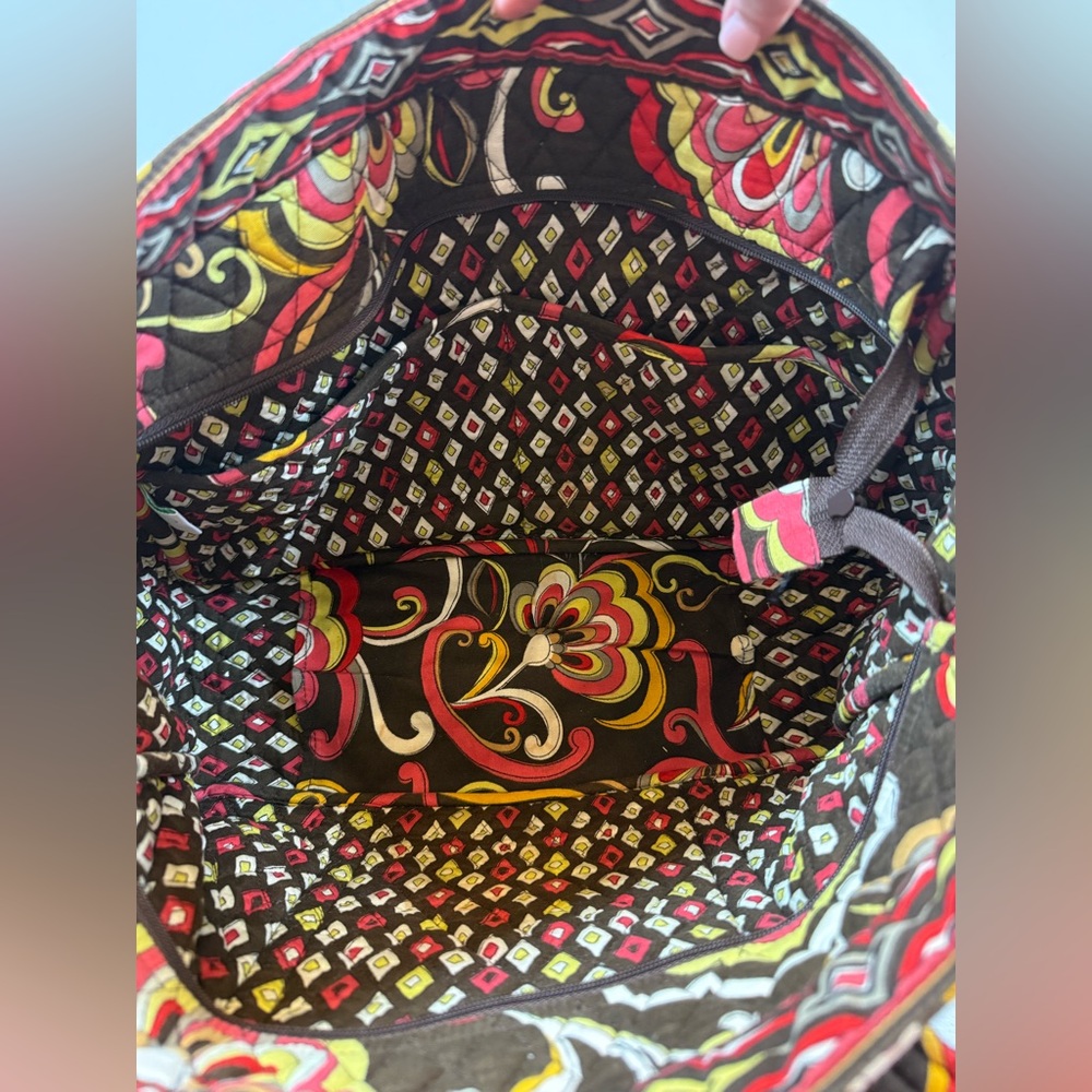 Vera Bradley Puccini zipper bag / tote wear on handles, retired 2013 pattern - Picture 5 of 9